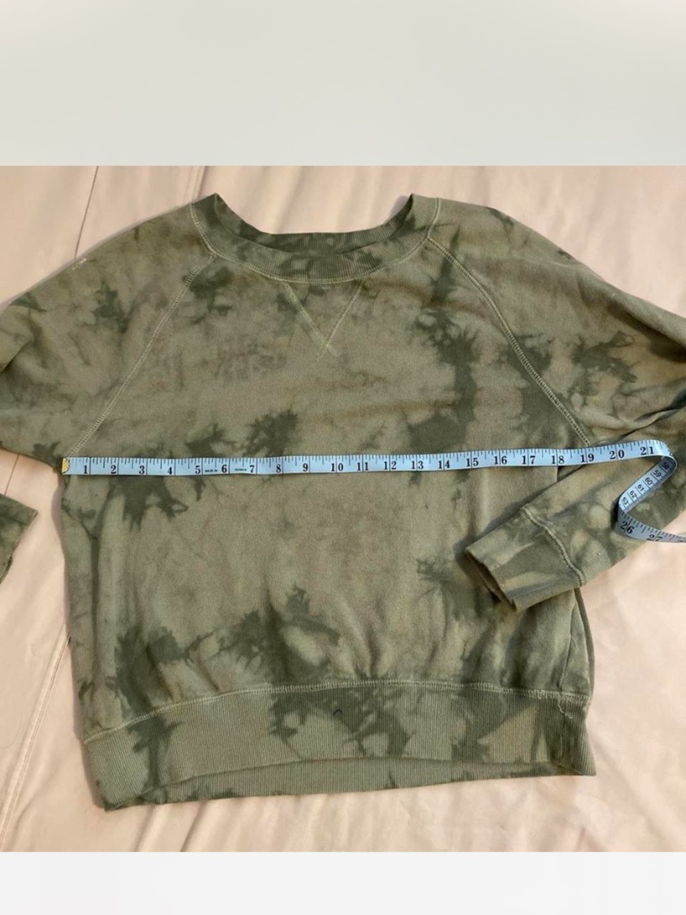 Old Navy Olive Green Tie-Dye Crewneck Sweatshirt Sz XS